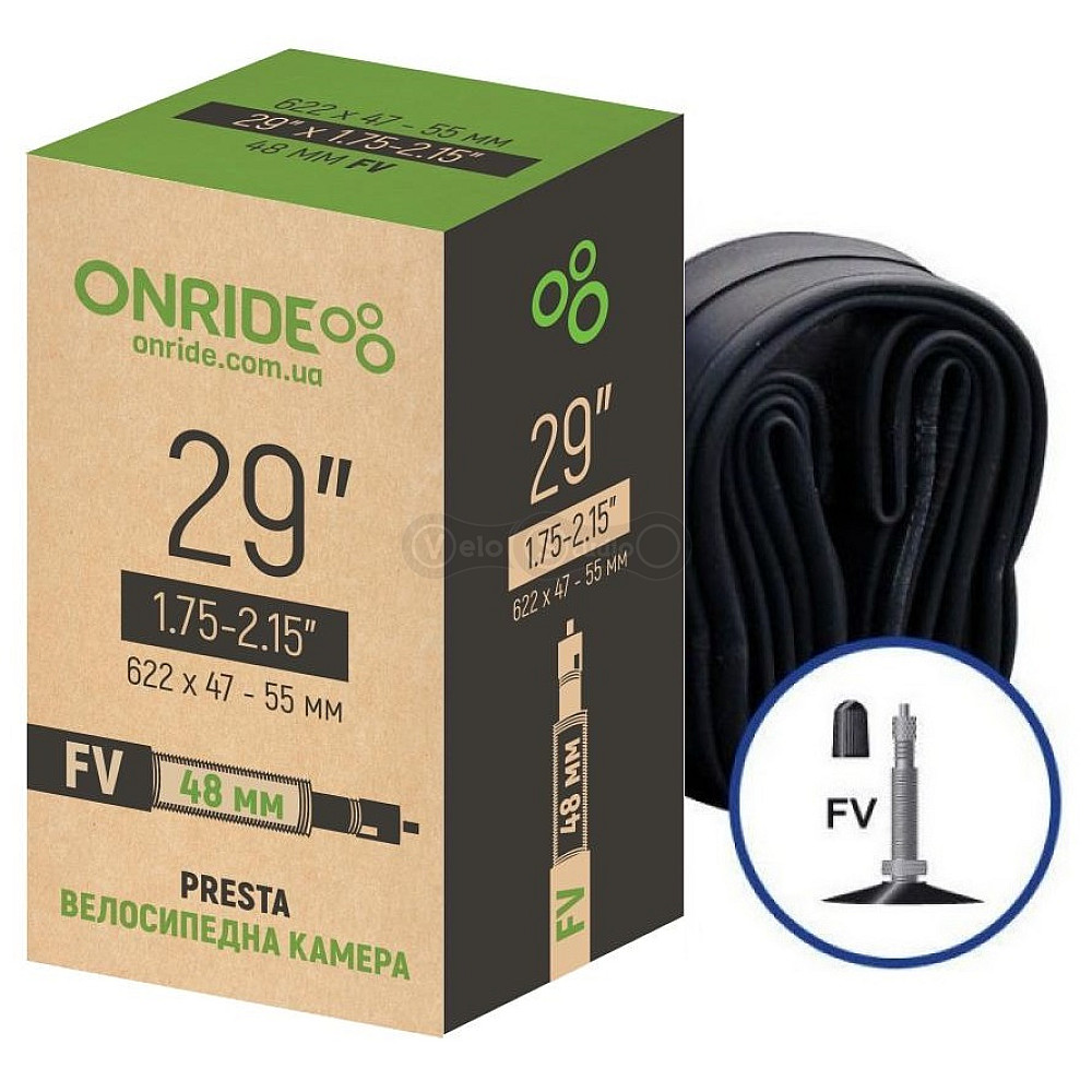Велосипедна камера ONRIDE 29"x1.75-2.15" FV 48