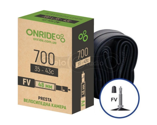 Велосипедная камера ONRIDE 700x35/43С FV 48