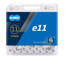 Цепь KMC E11 Silver 11 скоростей 122 звена + замок (E-Bike)