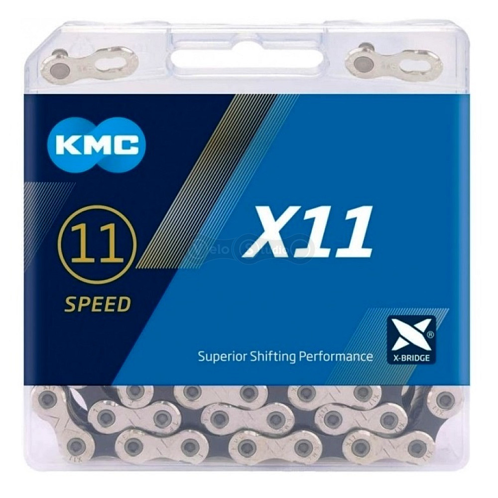 Цепь KMC X11 Silver/Black 11 скоростей 114 звеньев + замок