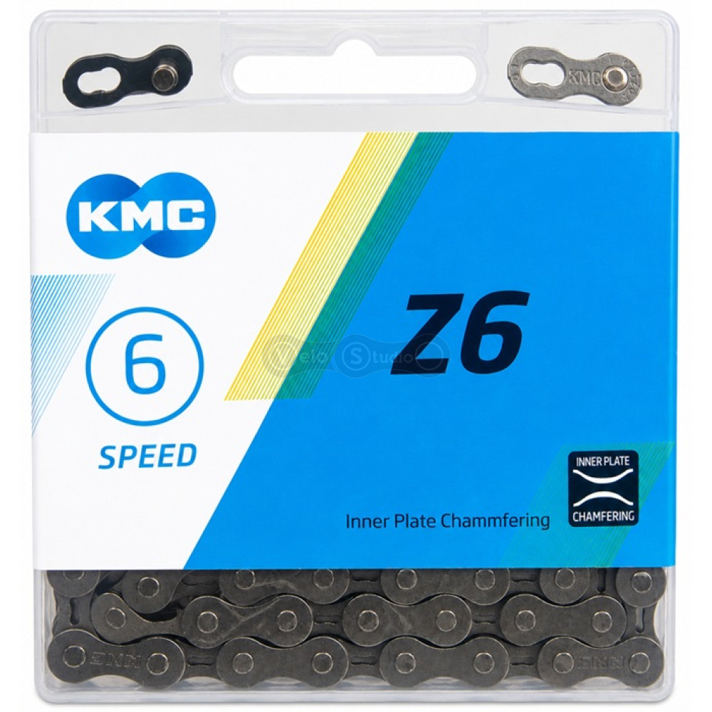 Цепь KMC Z6 Grey 6 скоростей 114 звеньев + замок