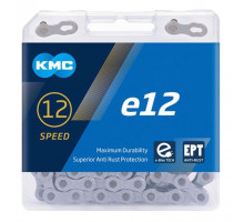 Цепь KMC E12 EPT Silver 12 скоростей 130 звеньев + замок (E-Bike)