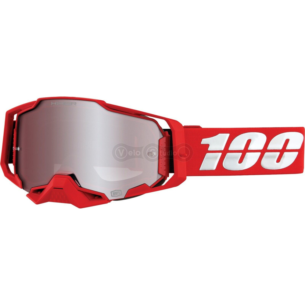 Маска Ride 100% Armega Goggle HiPER Red - Silver Mirror Lens