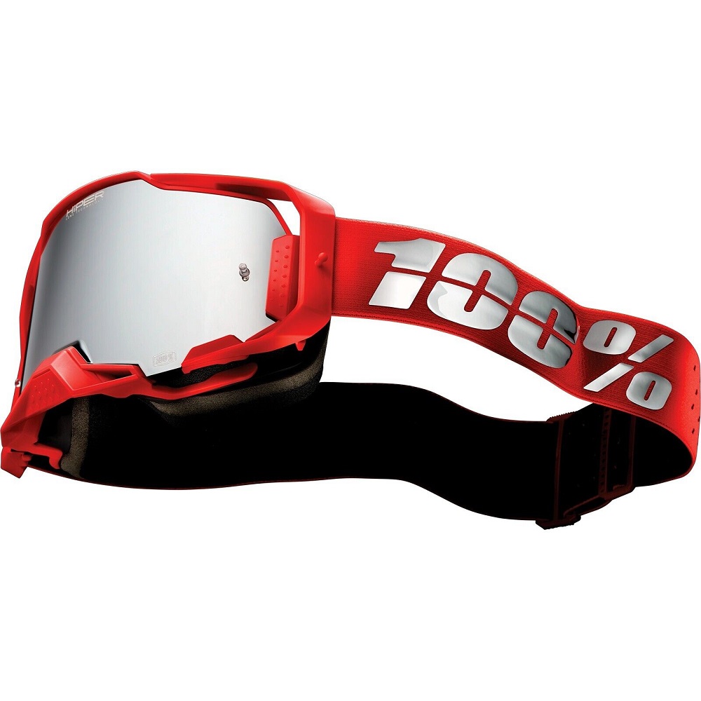 Маска Ride 100% Armega Goggle HiPER Red - Silver Mirror Lens