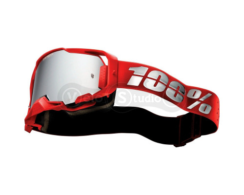 Маска Ride 100% Armega Goggle HiPER Red - Silver Mirror Lens