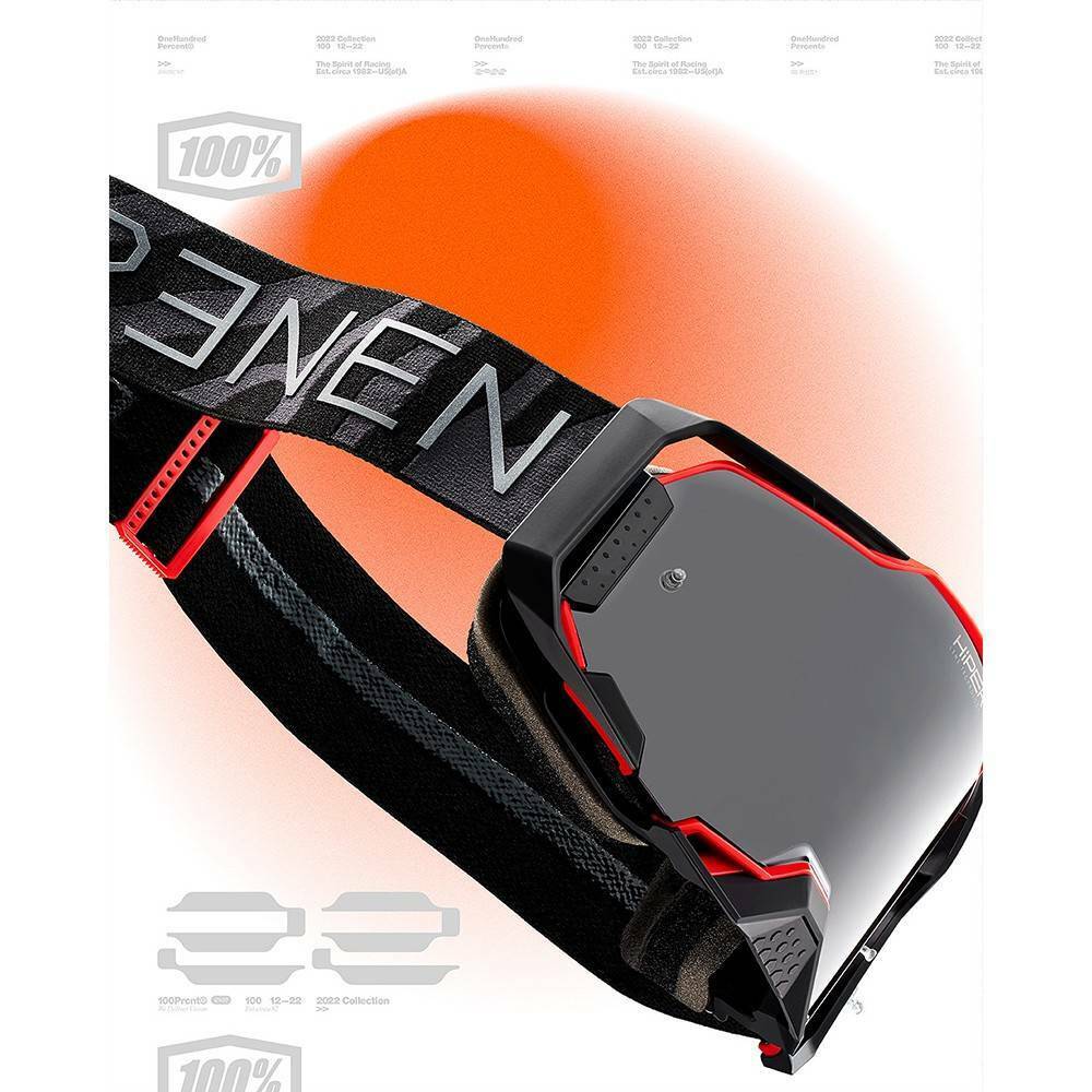 Маска Ride 100% Armega Goggle HiPER Renen - Silver Mirror Lens