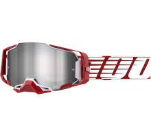 Маска Ride 100% Armega Goggle Oversized Deep Red - Flash Silver Lens