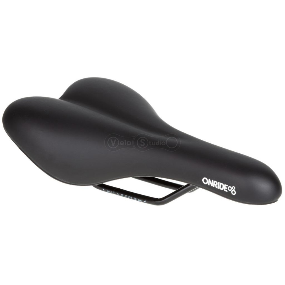Седло ONRIDE Nap, рамки сталь, черное, 272 х 155 мм + светоотражающая полоска KLS 3M 30 см