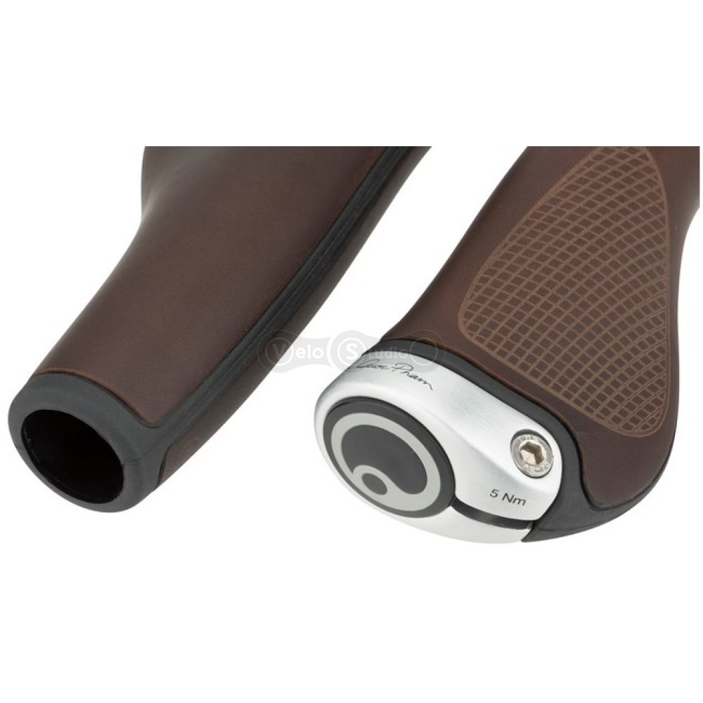 Грипсы Ergon GP1 BioLeder Brown эргономичные ручки руля