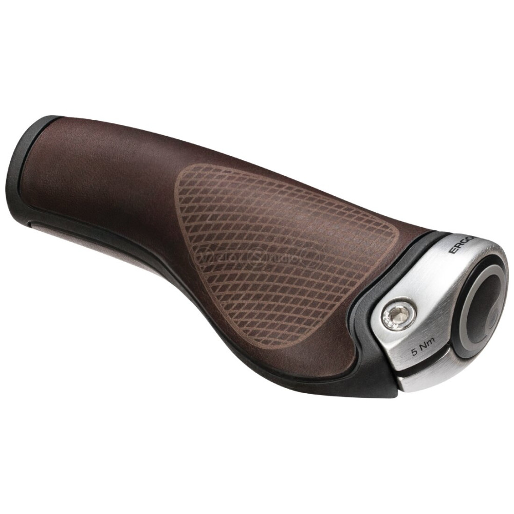 Грипсы Ergon GP1 BioLeder Brown эргономичные ручки руля