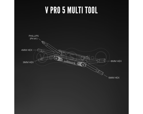 Мультитул Lezyne V PRO 5 чёрный