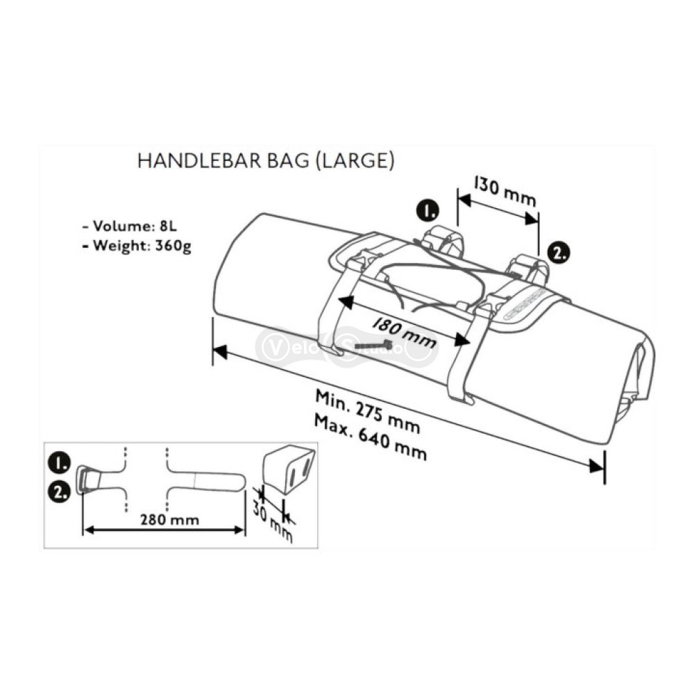 Сумка на руль PRO Discover Gravel Handlebar Bag 8L