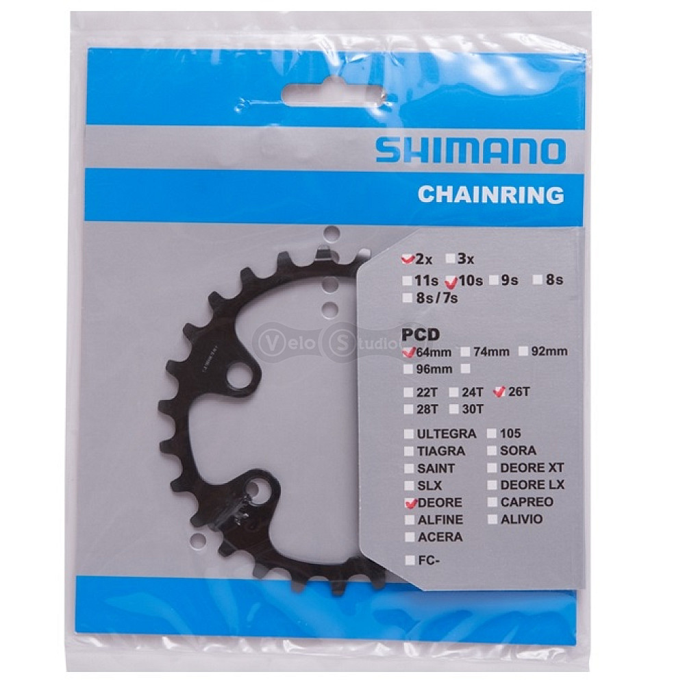 Зірка шатунів Shimano FC-M6000-2 Deore 26 зуба, для 326-36T, BG, 10-11 швидкостей