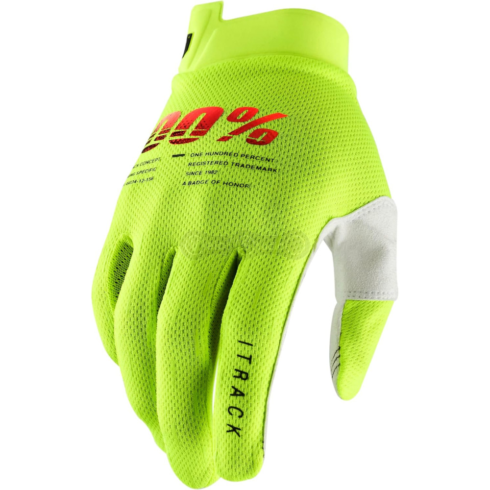 Перчатки Ride 100% iTRACK Glove [Fluo Yellow], L (10)