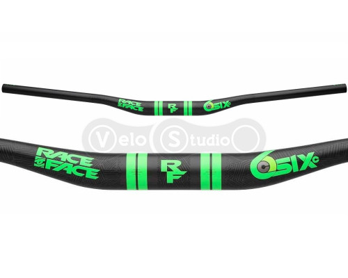 Кермо Race Face SIXC 35 Carbon 820 мм підйом 20 мм зелений