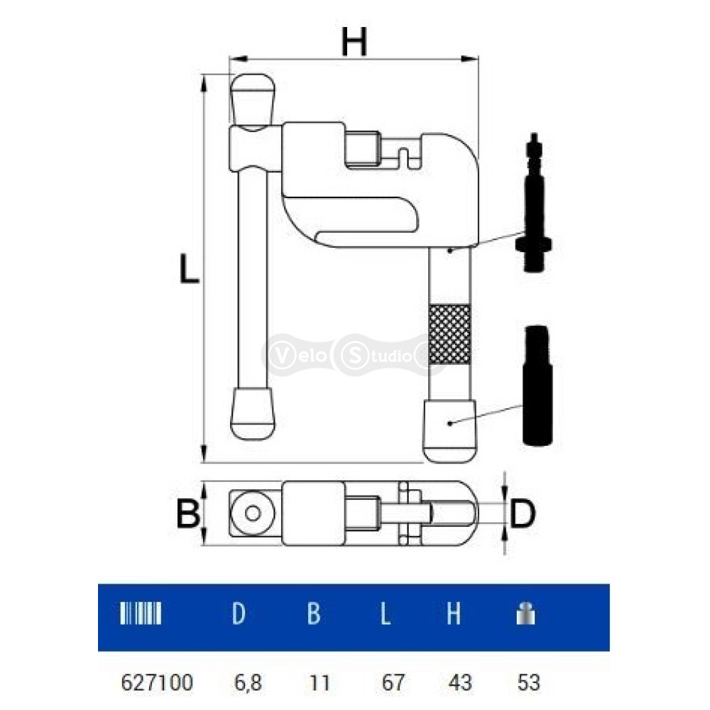 Выжимка цепи Unior Tools Mini 5-11 скоростей