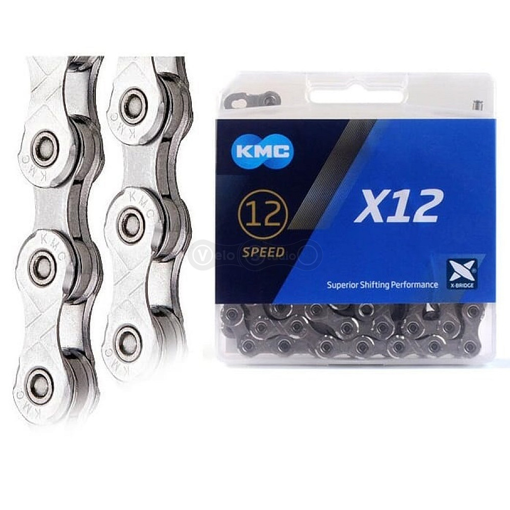 Цепь KMC X12 Silver/Silver 12 скоростей 126 звеньев + замок