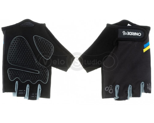 Вело перчатки ONRIDE Hold 20 UA с гелем чёрные размер S