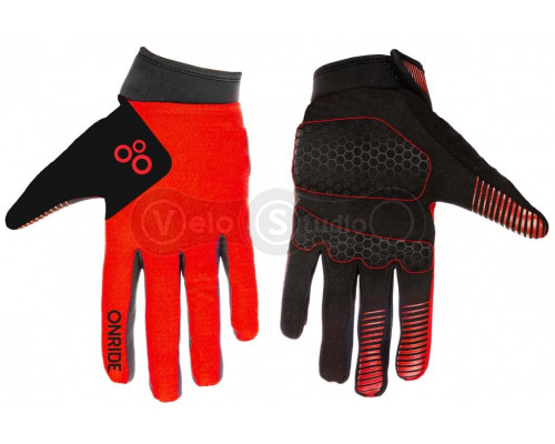 Вело перчатки ONRIDE Long 20 с гелем красные размер S
