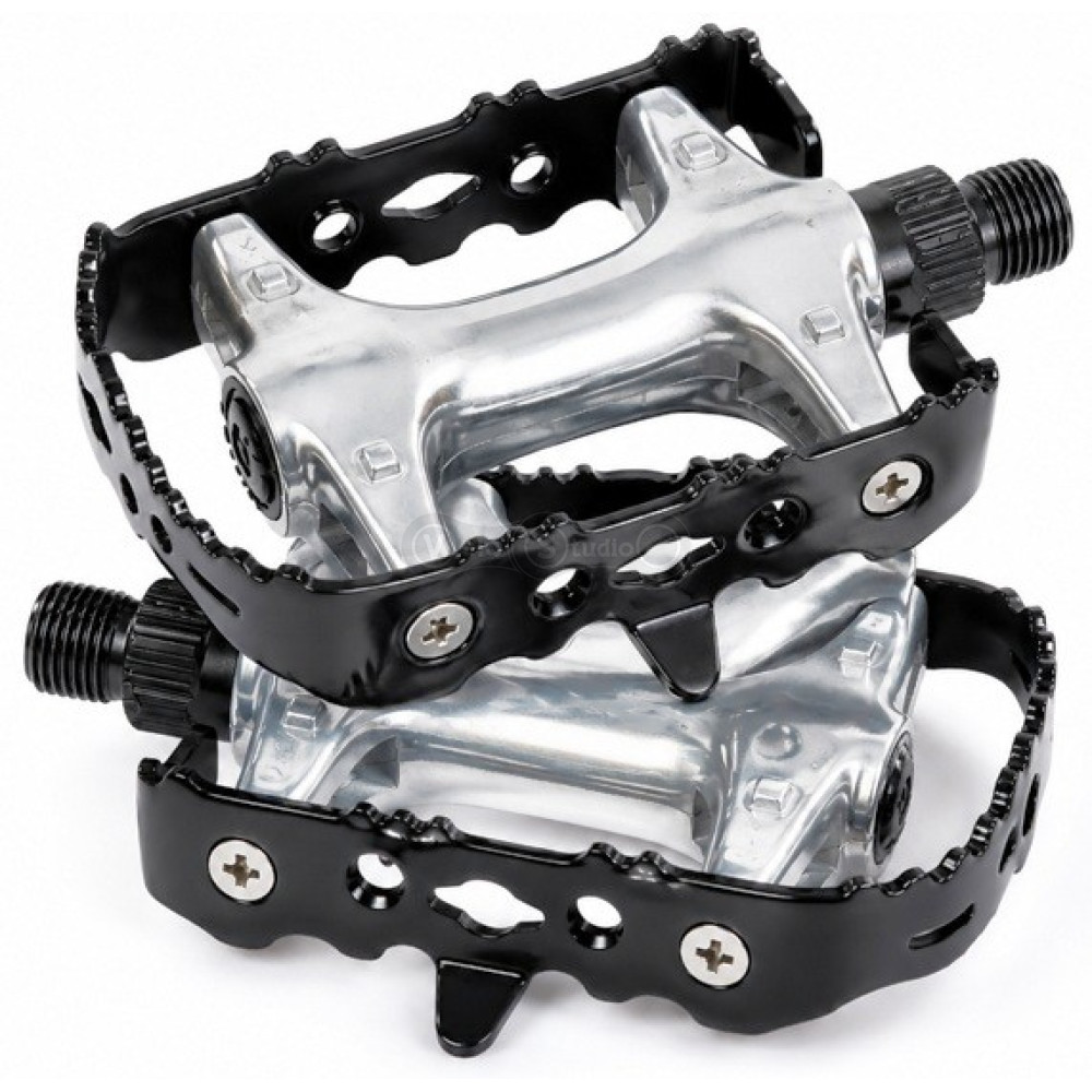 Педали Longus CAGE MTB Al/Fe насыпные подшипники
