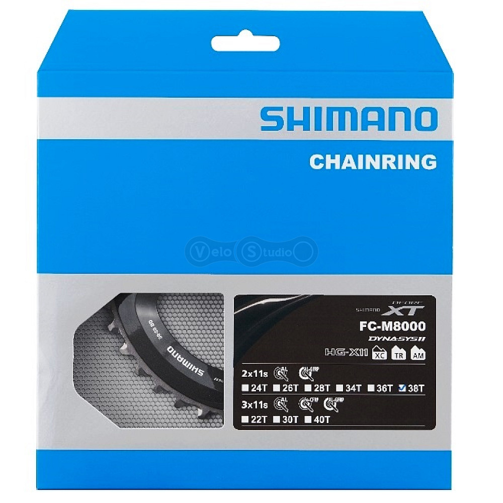 Звезда шатунов Shimano FC-M8000 DEORE XT 38 зуба для 38-28T