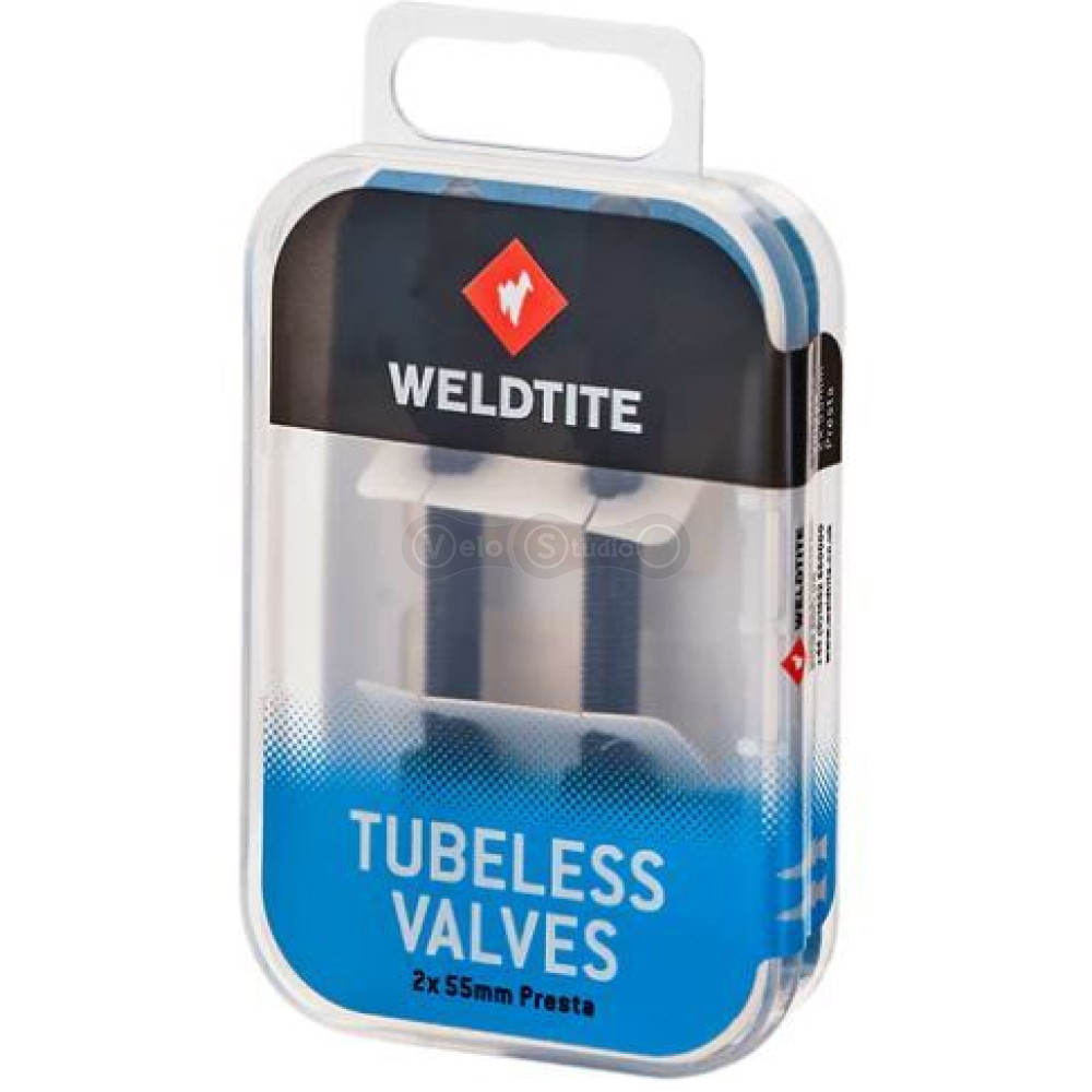 Безкамерний ніпель Weldtite Tubeless Valve Kit 55 мм - 2 штуки