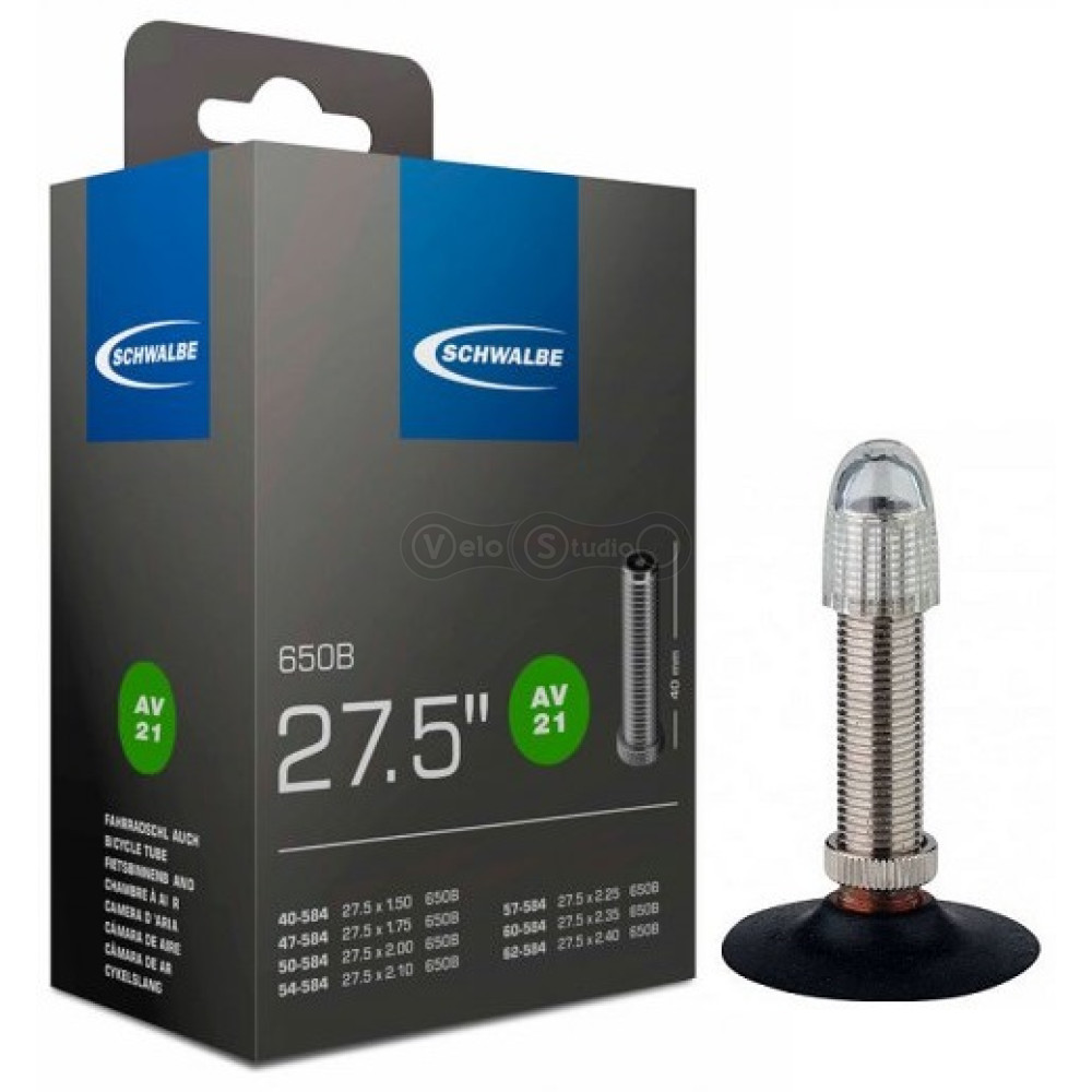Вело камера Schwalbe AV21 27.5x1.50/2.40 (ETRTO 40/62-584) AV 40 мм