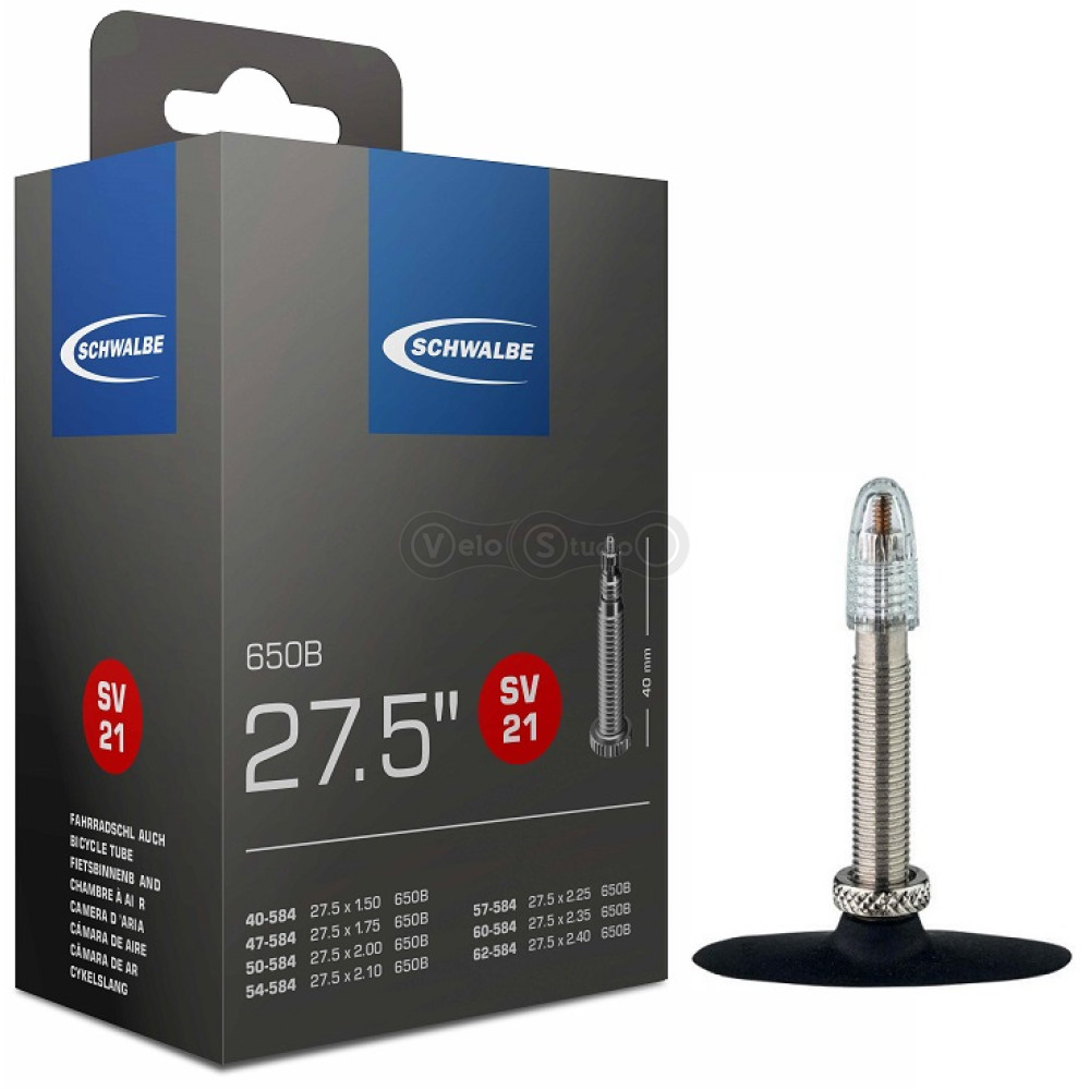 Вело камера Schwalbe SV21 27.5x1.50/2.40 (ETRTO 40/62-584) FV 40 мм