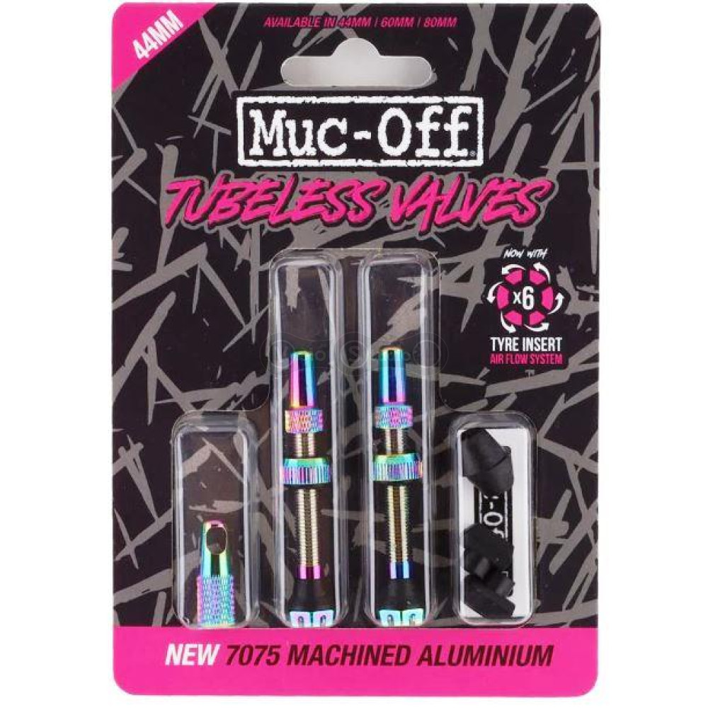 Безкамерний ніпель MUC-OFF Tubeless V2 44 мм бензиновий - 2 штуки