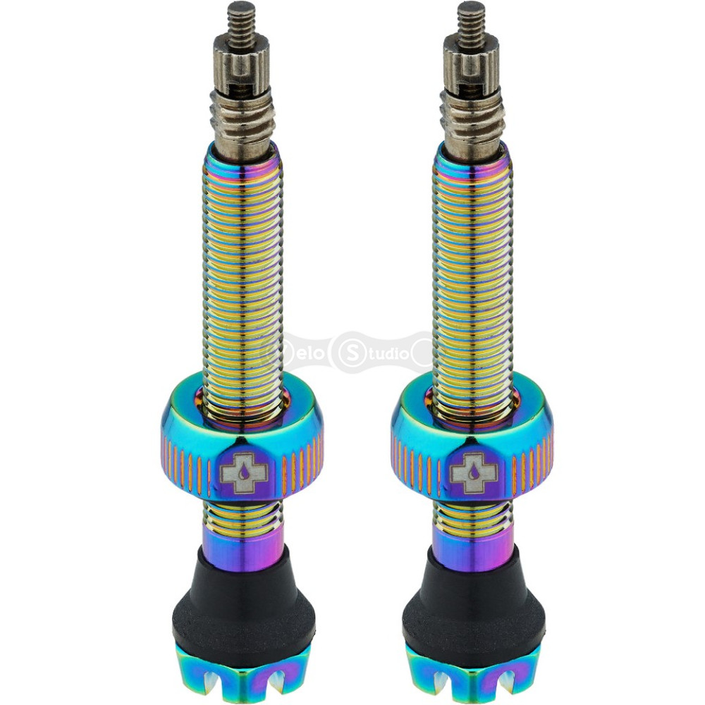 Безкамерний ніпель MUC-OFF Tubeless V2 44 мм бензиновий - 2 штуки