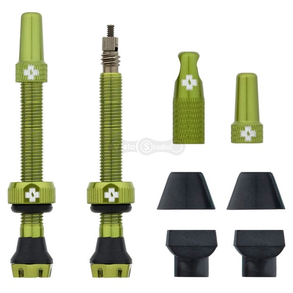 Безкамерний ніпель MUC-OFF Tubeless V2 44 мм зелений - 2 штуки