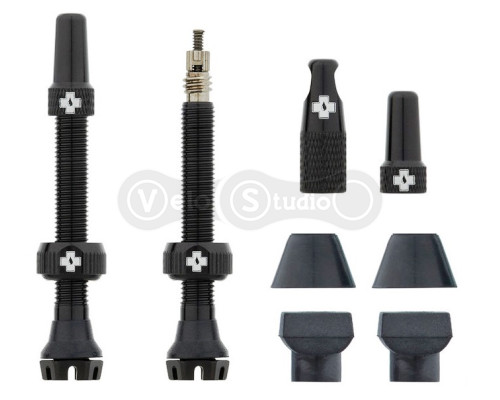 Бескамерный ниппель MUC-OFF Tubeless V2 44 мм чёрный - 2 штуки