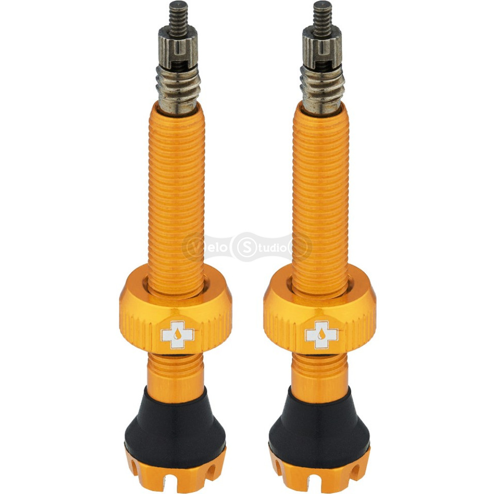 Бескамерный ниппель MUC-OFF Tubeless V2 44 мм золотой - 2 штуки