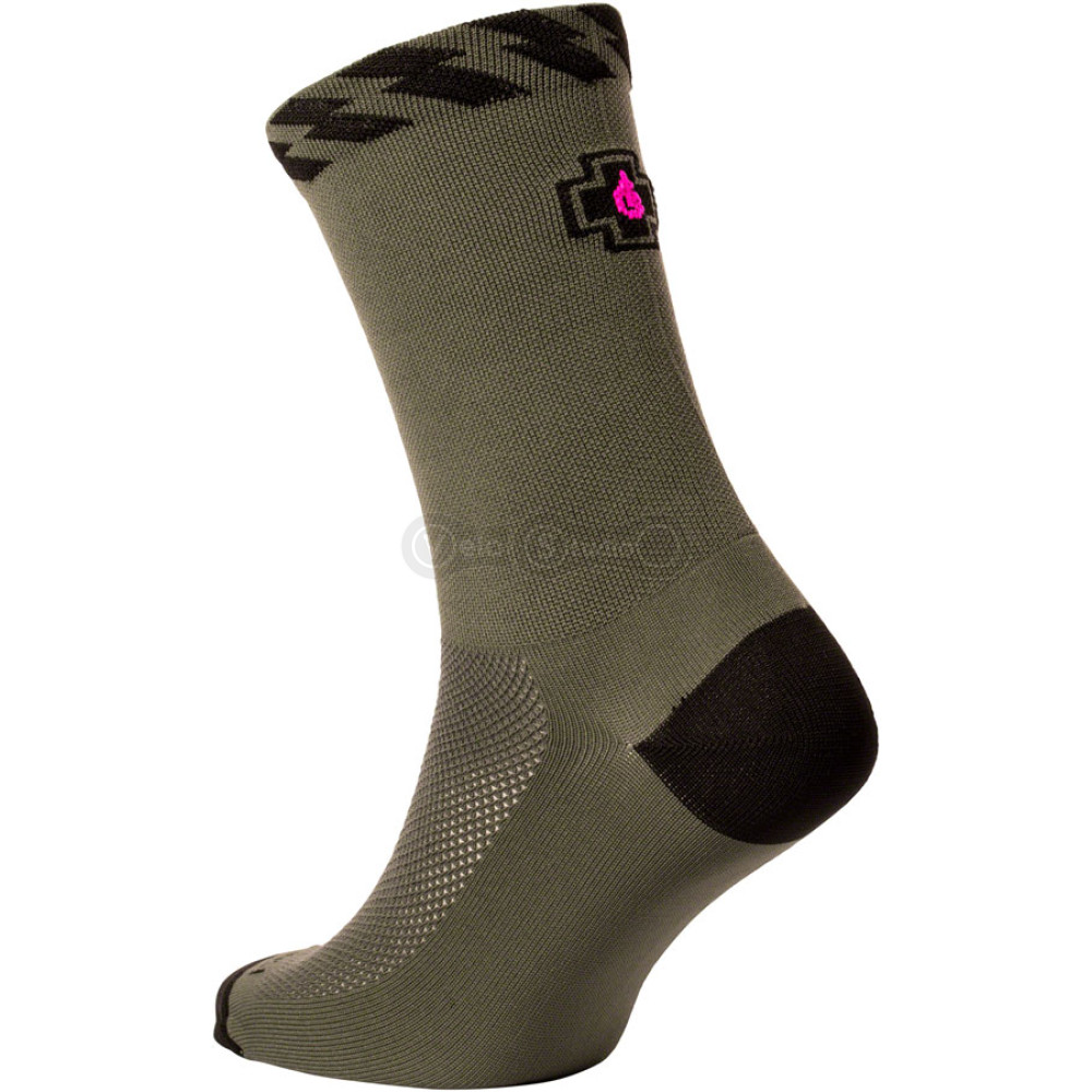 Вело носки Muc-Off MTB Technical Riders зелёные L (44-46 размер)
