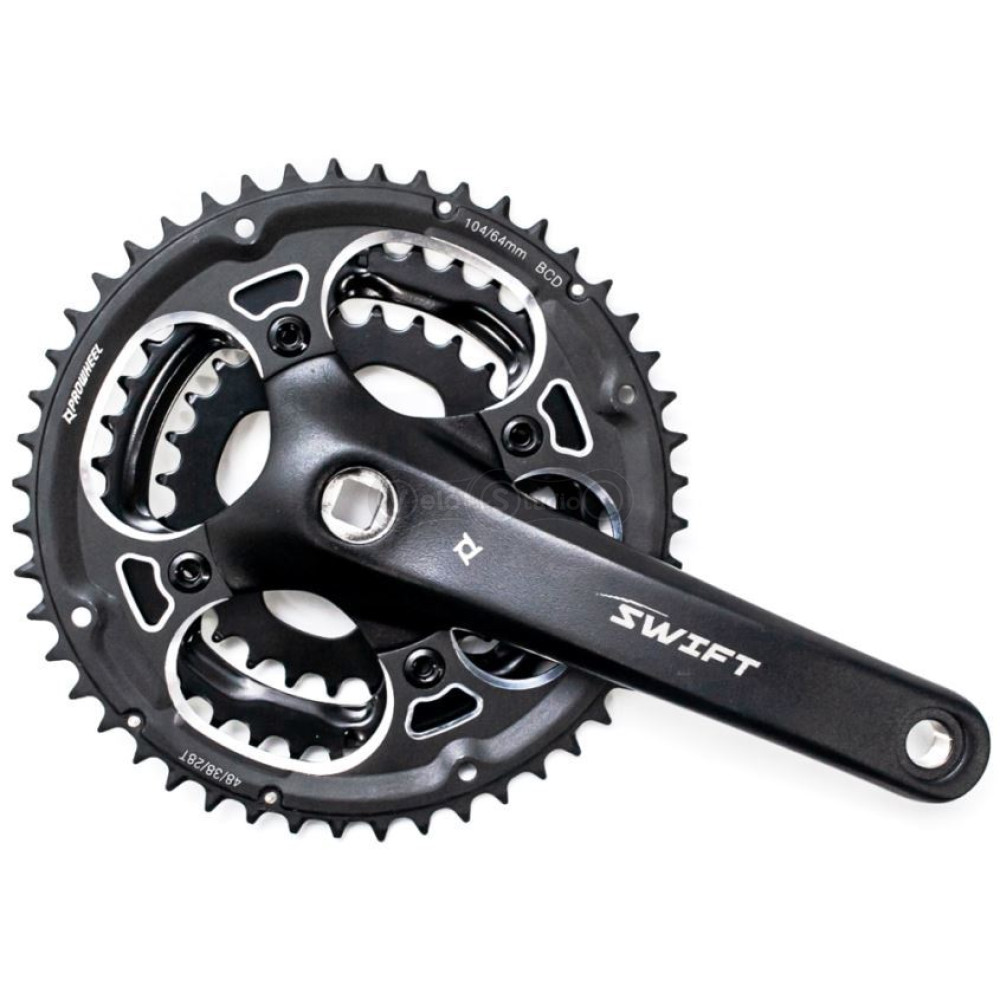 Шатуны ProWheel SWIFT-201P 175 мм 28-38-48Т с защитой