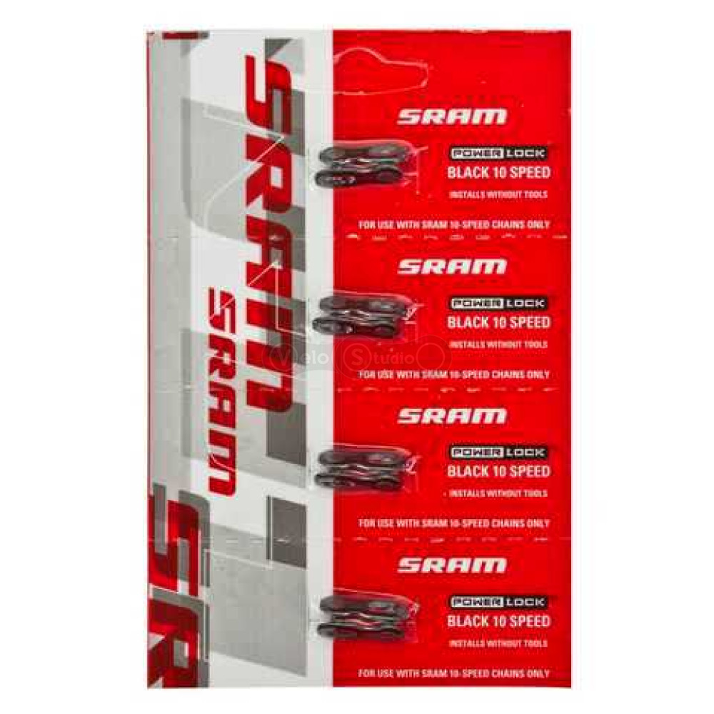 Замок ланцюга SRAM PowerLock 10 швидкостей, чорний, 4 штуки