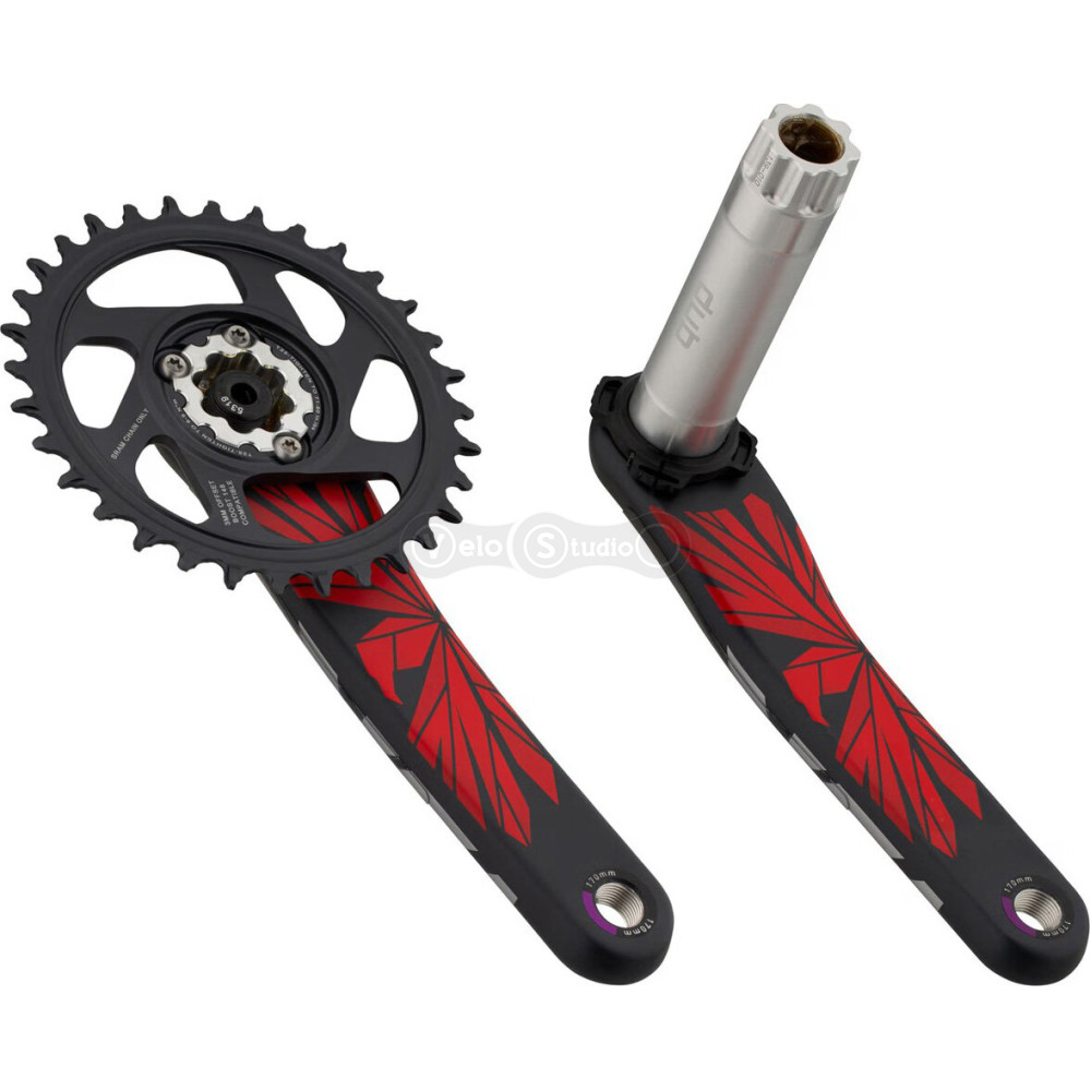Шатуны SRAM X01 Eagle Boost 148 DUB 12s 165 w Direct Mount 32T X-SYNC 2 Chainring Lunar Oxy Red