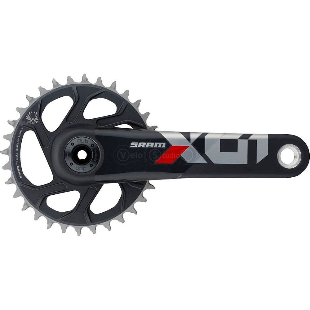 Шатуны SRAM X01 Eagle Superboost+ DUB 12s 165 w Direct Mount 32T X-SYNC 2 Chainring Lunar Oxy Red
