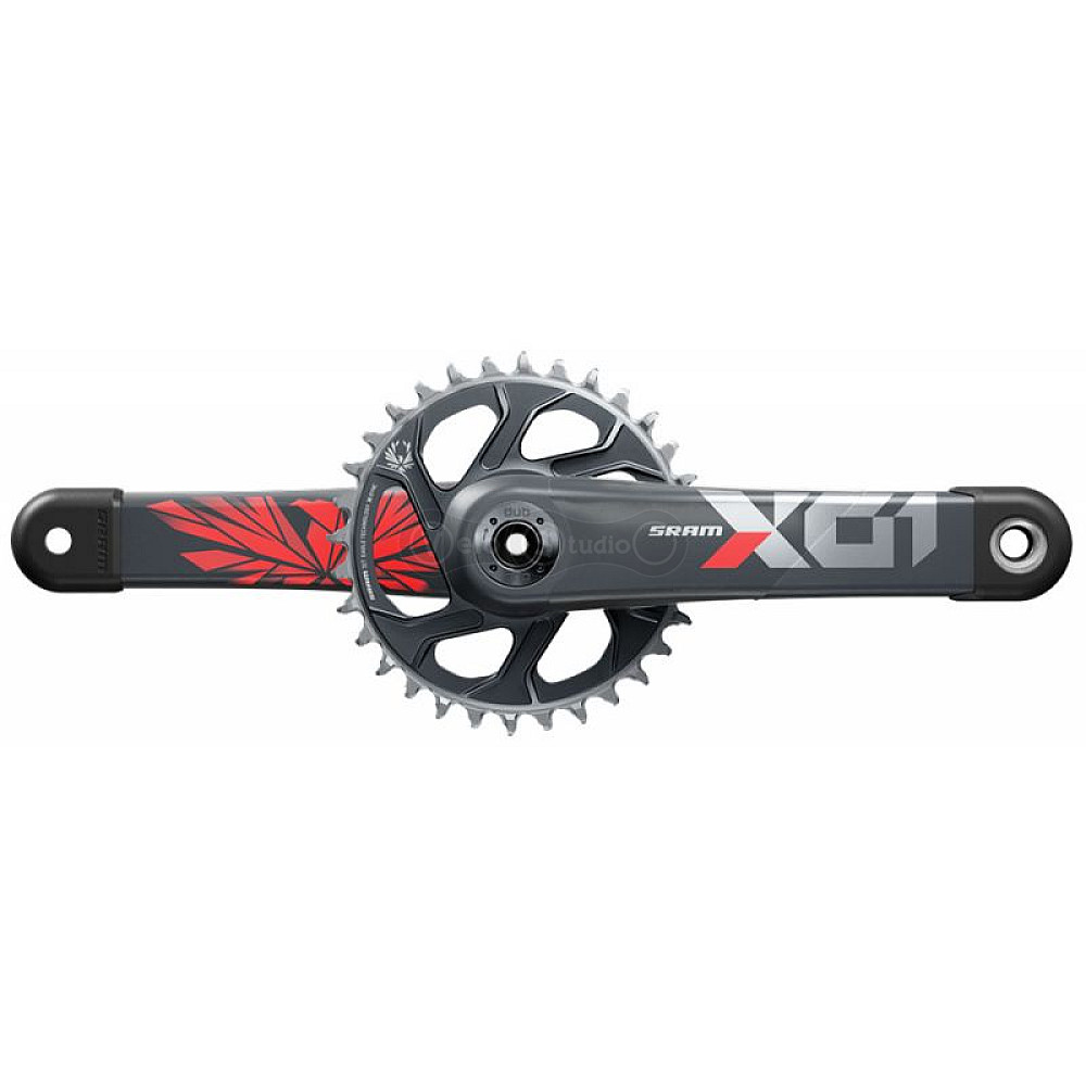 Шатуны SRAM X01 Eagle Superboost+ DUB 12s 165 w Direct Mount 32T X-SYNC 2 Chainring Lunar Oxy Red