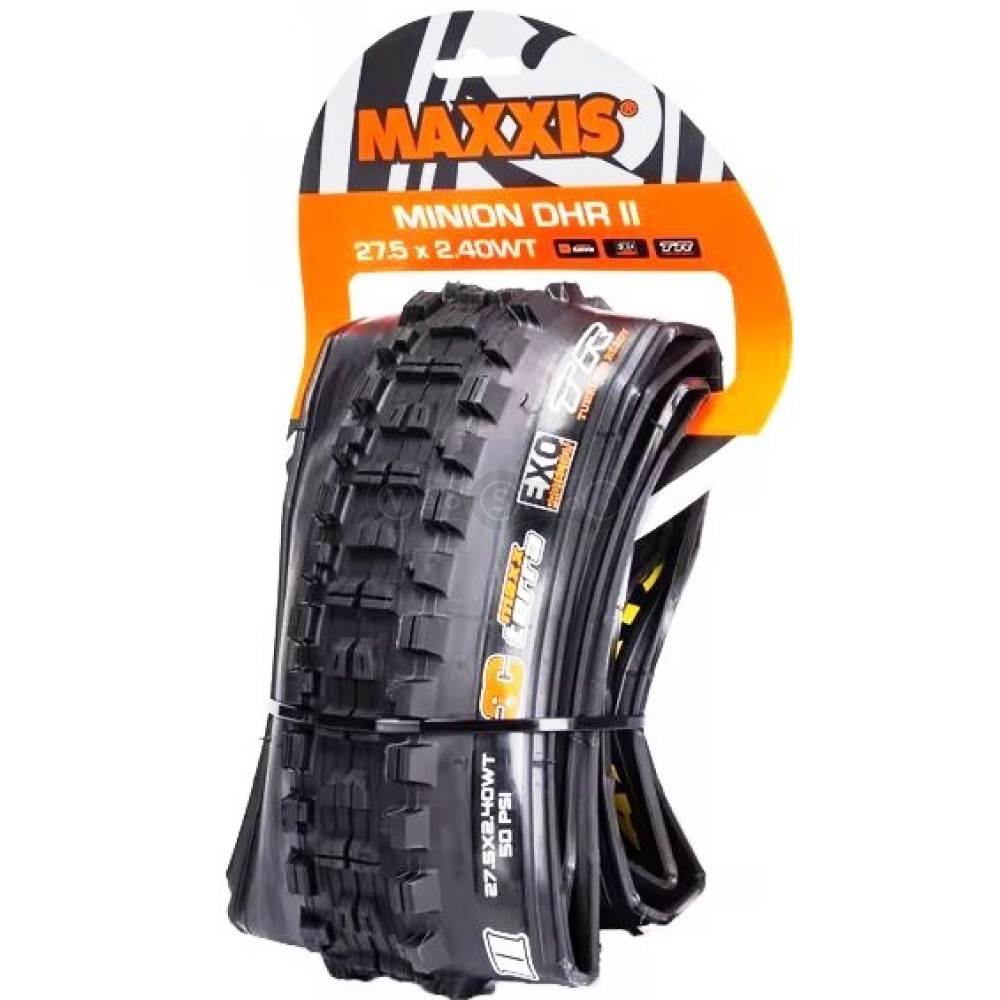 Покрышка MAXXIS MINION DHR II 27.5X2.40WT TPI-60 Foldable 3CT/EXO+/TR задняя
