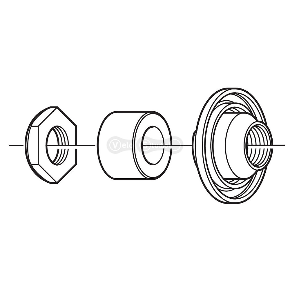 Конус задней втулки Shimano FH-M590, левый