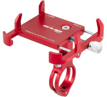 Держатель гаджета GUB PRO-3 на руль для PowerBank/телефонов в чехлах, красный