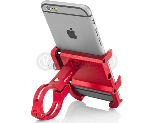 Держатель гаджета GUB PRO-3 на руль для PowerBank/телефонов в чехлах, красный