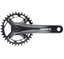 Шатуни ONRIDE Solo 1110, під квадрат, 170 мм, 34Т BCD: 104 мм, на 11/10/9 швидкостей