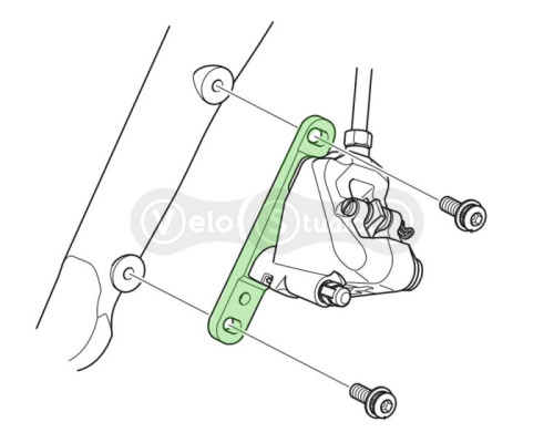 Адаптер Shimano BR-RS505 для дисковых тормозов шоссе, передний, ротора 140мм