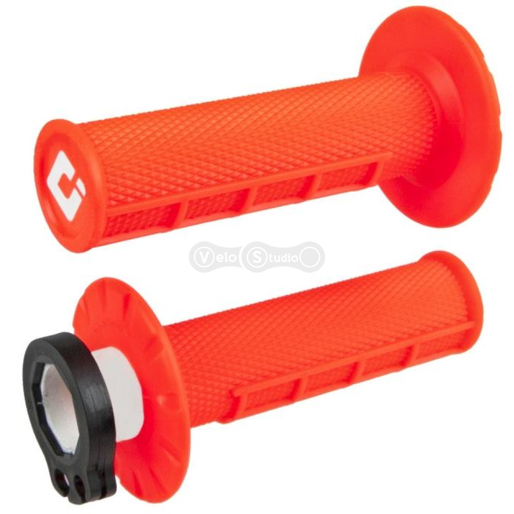Мото грипсы ODI MX V2 Lock-On Half-Waffle Flo-Orange