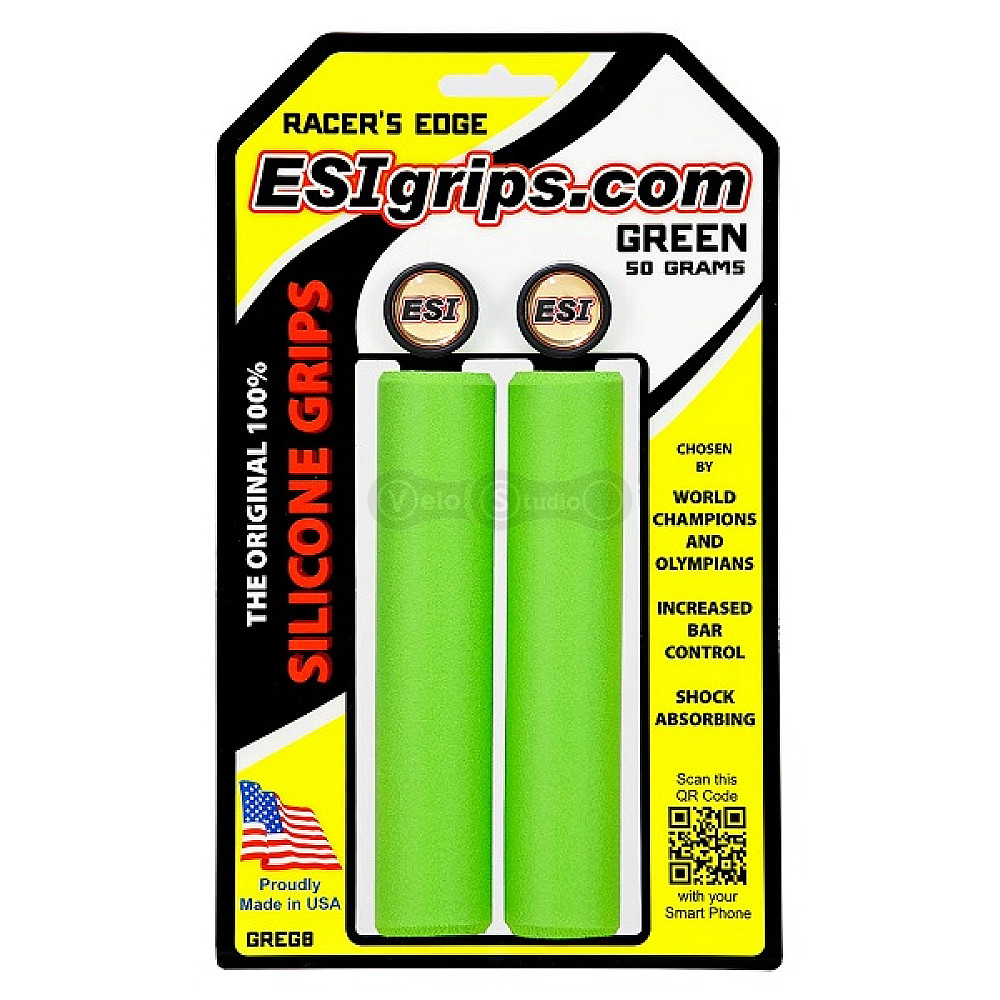 Грипсы ESI Racer's Edge Green (зеленые) 30 мм