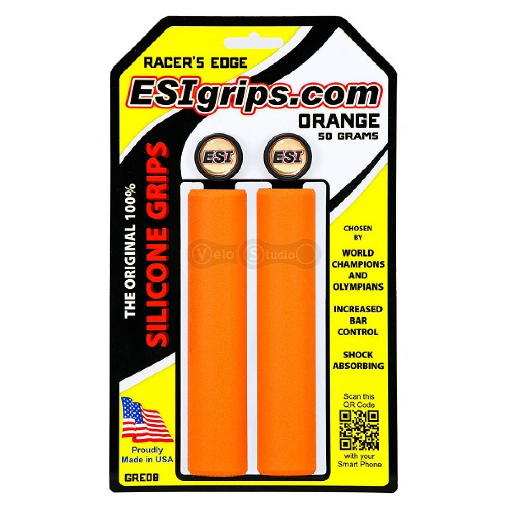 Грипсы ESI Racer's Edge Orange (оранжевые) 30 мм