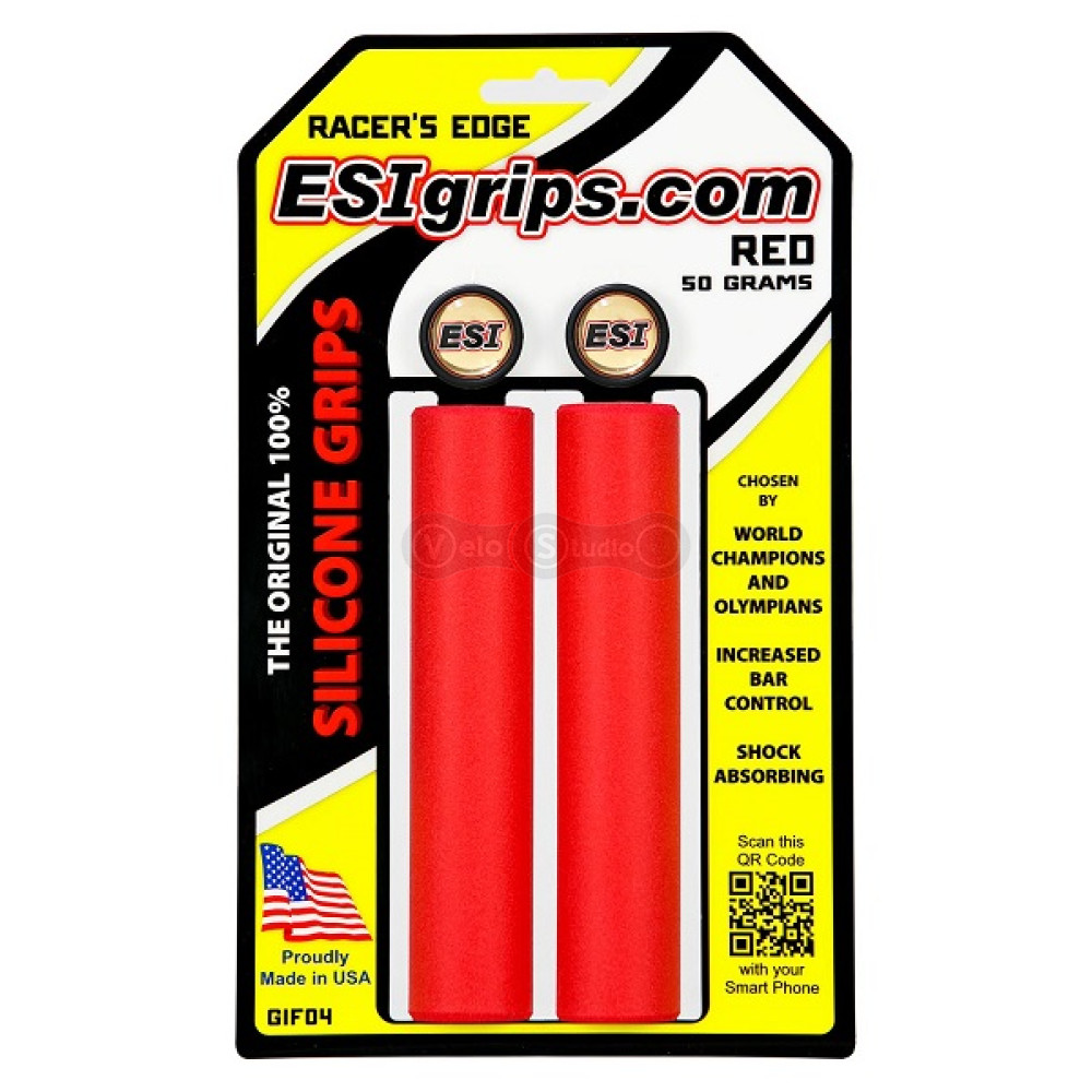 Грипсы ESI Racer's Edge Red (красные) 30 мм