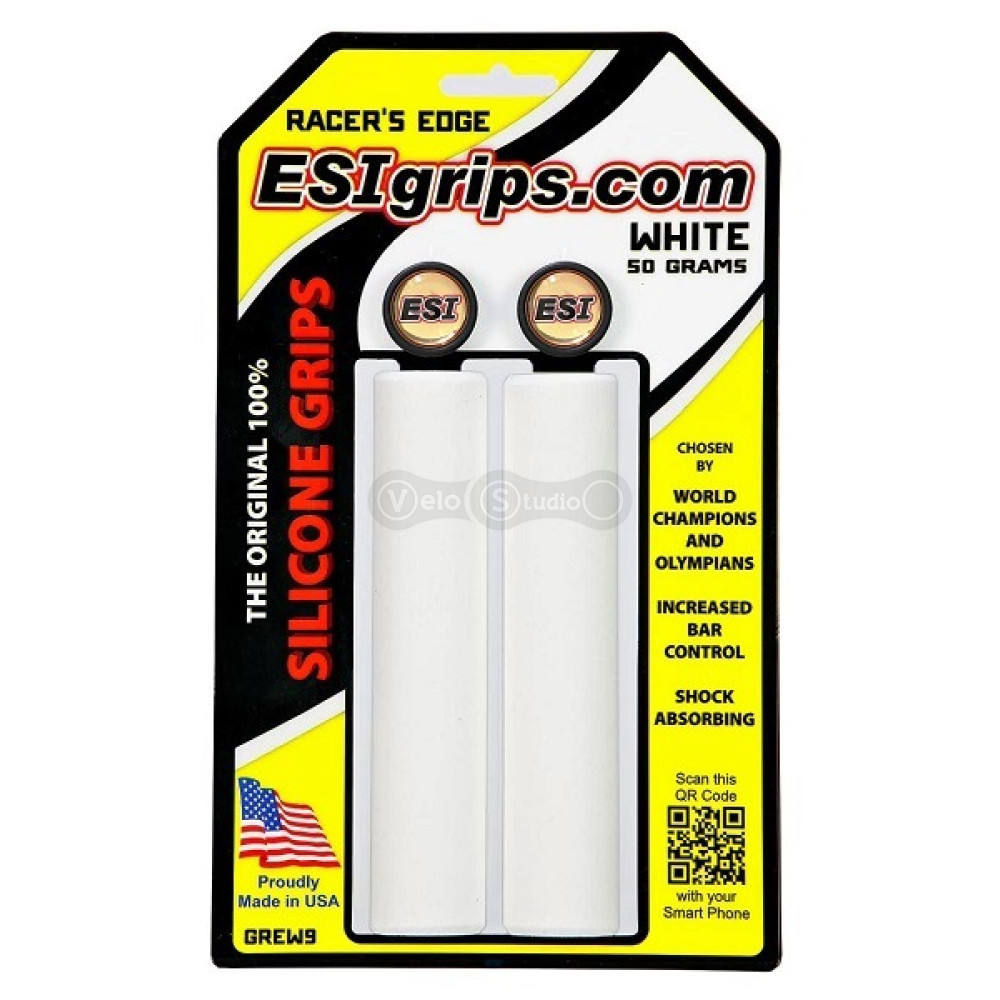 Грипсы ESI Racer's Edge White (белые) 30 мм